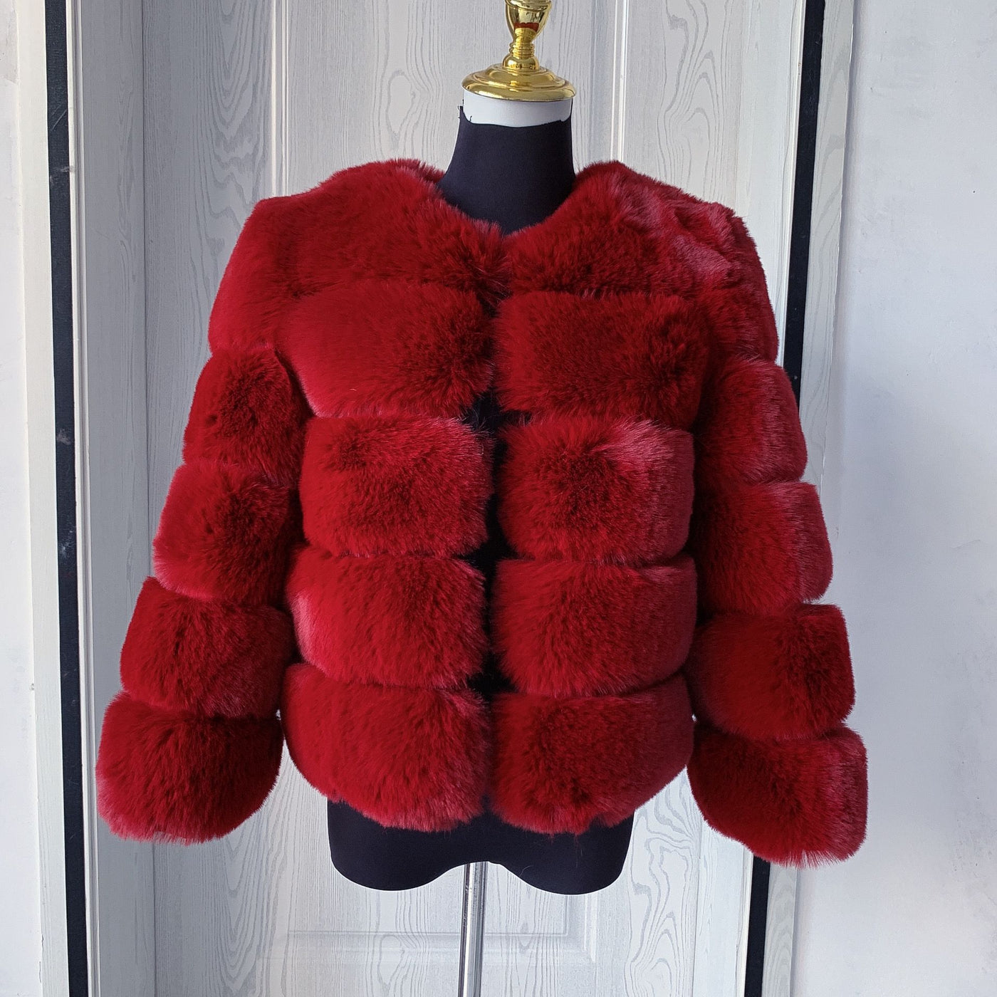 Frauen Mode Mantel Super heiß kurz Fuchspelz flauschig Jacke