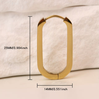 Hypoallergene Edelstahl Goldene U-Form Hoop Ohrringe