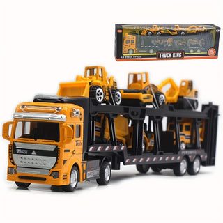 Truck King Die-Cast Spielzeug Legierung Semi-Truck mit 6 Mini Bau