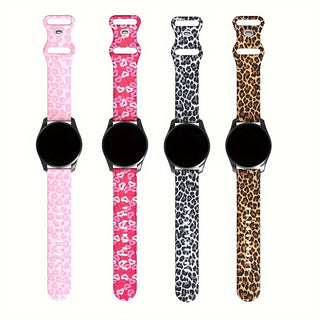 Pink Lips/Leopard Muster Uhrenarmband – Stilvoll & Bequem