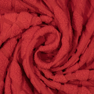 Stretch Jacquard Samt Roter Sofabezug, Elastisch