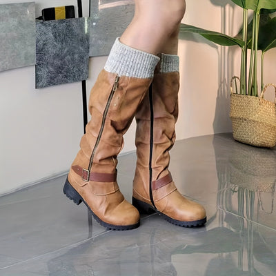 Wasserdichte Kampfstiefel mit dicken Sohlen für Frauen