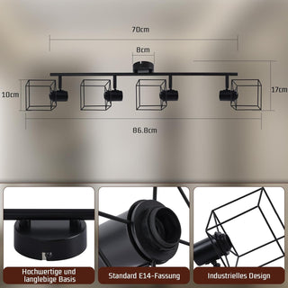 Deckenstrahler – Moderne & schwenkbare Deckenlampe (E14) – Weiß