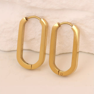 Hypoallergene Edelstahl Goldene U-Form Hoop Ohrringe