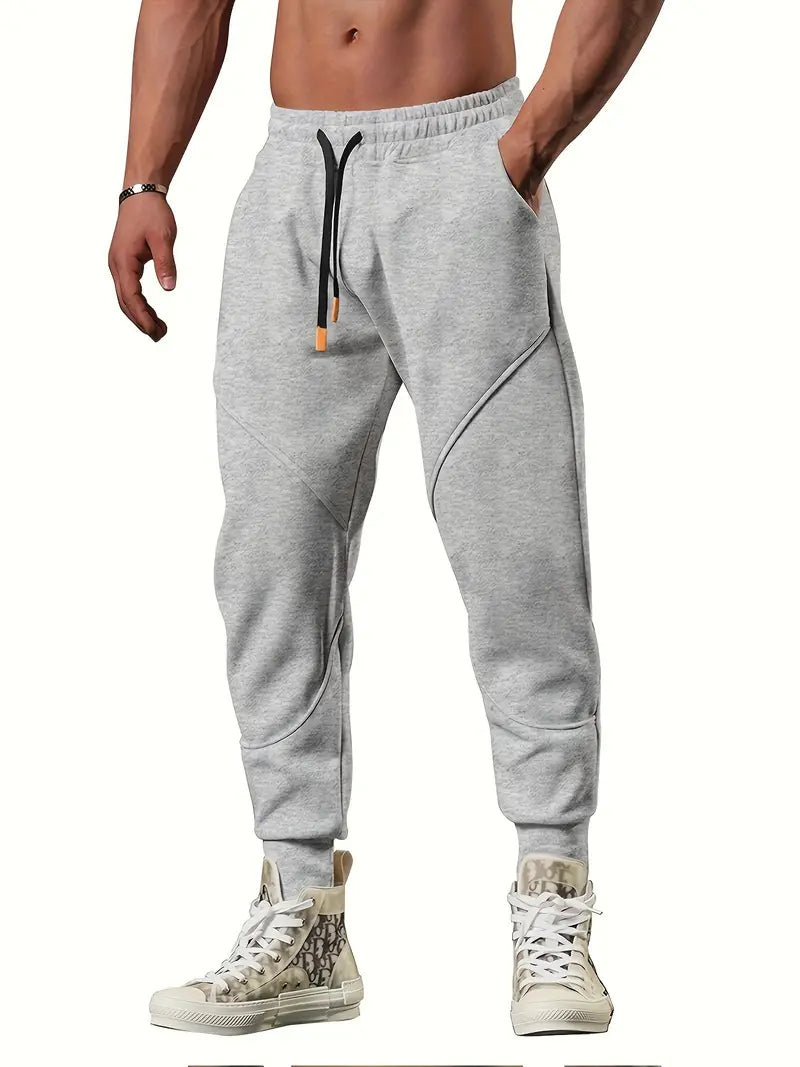 Fleece-Lined Casual Joggers mit Kordelzug – Herren, Sportlich, Mit Taschen