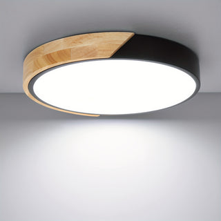 LED Deckenleuchte Holz Rund - Deckenlampe