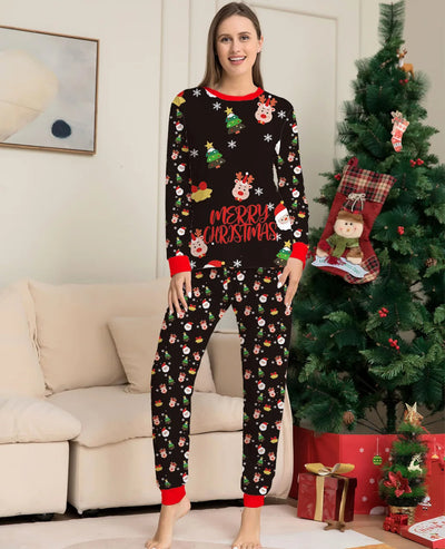 FamThreads - Hirsch Santa Familie zusammenpassende Pyjamas Set