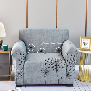 Rutschfester Sofa-Slipcover mit Löwenzahn-Design, Kissenbezug