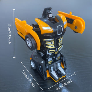 Transformierender Spielzeug-Roboter – Batteriefrei, Push & Play