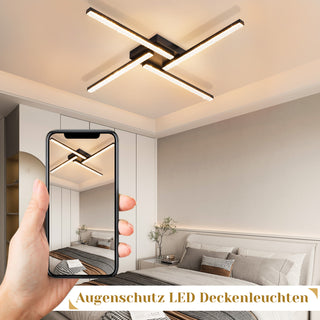 Led-Deckenleuchte – 2/4/5 Flammig, 20W, Kristall-Design – Warmweiß