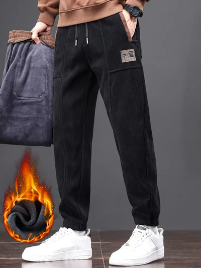 Herren Thermohose mit Kordelzug – Warm, Weich, Modisch