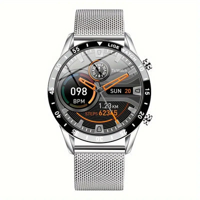 Vollkreis Wasserdichte Touchscreen Smartwatch mit Stahlband