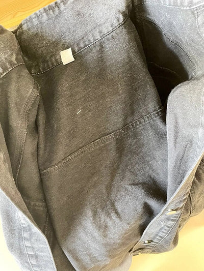 Klassischer Frühjahr/Herbst Einreihiger Denim-Mantel