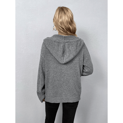 Komfortabler Kapuzen Cardigan