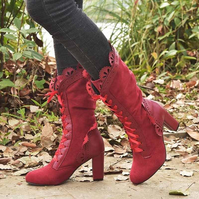 Maria - Die besten Steampunk Stöckelschuh Stiefel für den Herbst