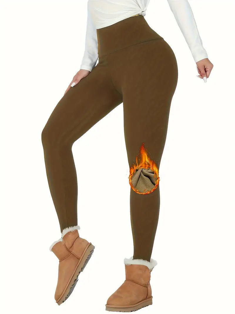 Ace - Thermische, mit Fleece gefütterte Damen-Leggings mit hoher Taille