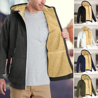 Sadi - Lässige Herren Winterjacke mit Kapuze und Fleece