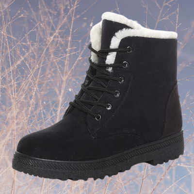 Della -  Elegante Pelz-Schneestiefel mit niedrigen Absätzen