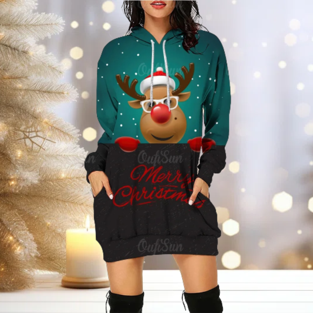 Angel - Weihnachten Party Sweatshirts mit Kapuze