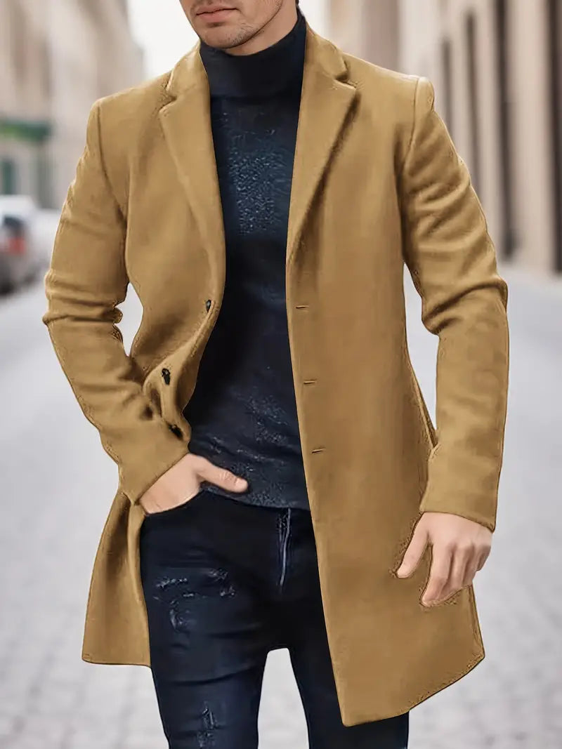 Theo - Halbformeller einreihiger Retro-Trenchcoat